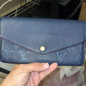Louis Vuitton Dark Blue Empriente leather  Wallet